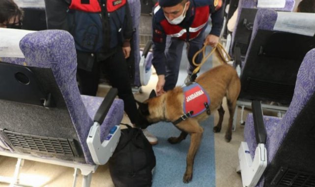 Bursa'da Jandarma'dan trende denetim