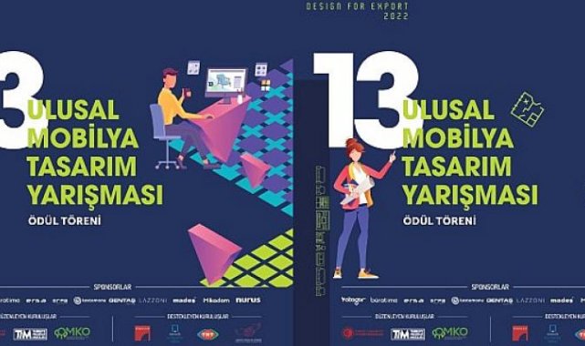 13. Ulusal Mobilya Tasarım Yarışması Ödül Töreni 26 Mayıs 2022 Tarihinde Gerçekleştirilecek