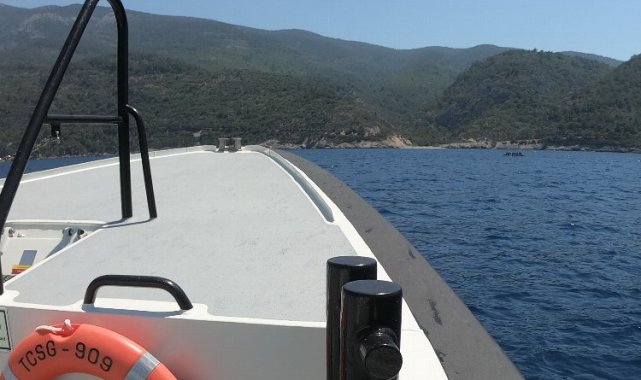 Aydın Kuşadası açıklarında 33 düzensiz göçmen yakalandı