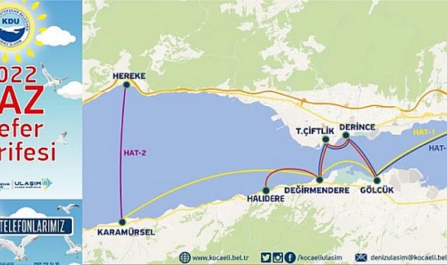 Kocaeli Deniz ulaşımında yaz tarifesi başladı