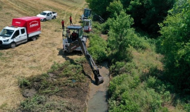 Kocaeli'de tarımsal sulama kanallarına kapsamlı temizlik