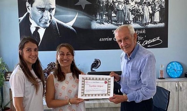 Malkara Huzurevi Yaşlı Bakım ve Rehabilitasyon Merkezi Müdürlüğü’nden Malkara Belediyesine Teşekkür Belgesi