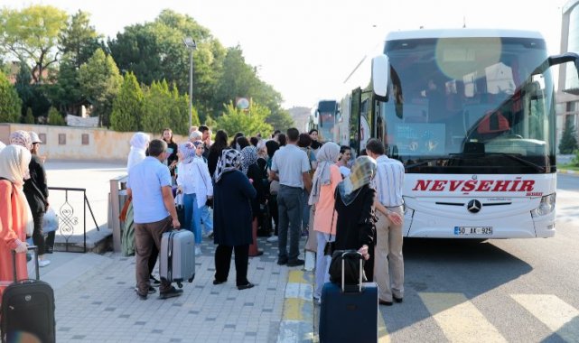 Nevşehirli gençler kamplara uğurlandı