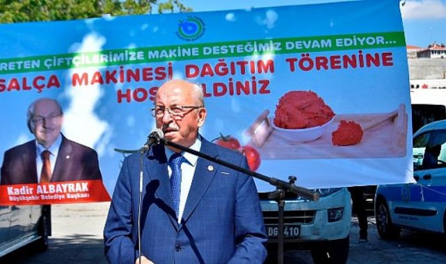 Tekirdağ Büyükşehir Belediyesi Tarafından Salça Makinesi Dağıtım Töreni Gerçekleştirildi