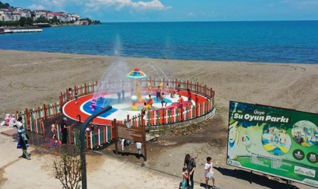 Ünye su parkı çocukların neşesini katladı