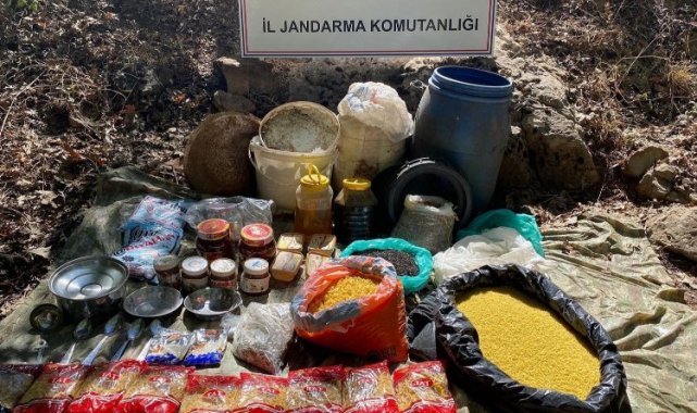 Adıyaman'da terör örgütüne ait yaşam malzemesi bulundu