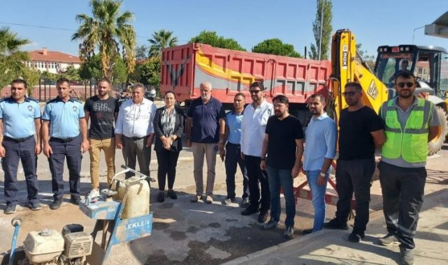 Balıkesir Ayvalık'a gaz için ilk kazma