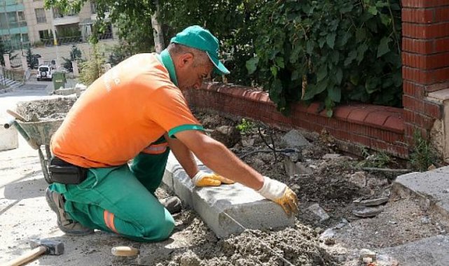 Çankaya’da Kaldırım Çalışmaları Hız Kesmiyor