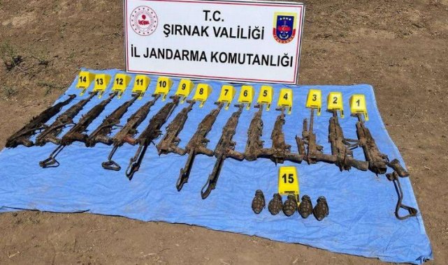 Şırnak Silopi'de toprağa gömülü piyade tüfekleri bulundu