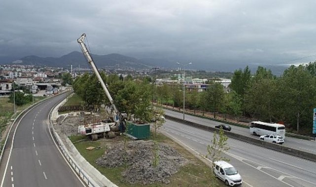 Yeni Emniyet Müdürlüğü önüne üstgeçit yapımına başlandı