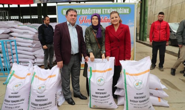 İzmit'te çiftçiye 83 ton Nusrat cinsi buğday tohumu
