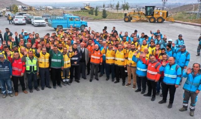 Kayseri Kocasinan'da personele kışlık destek