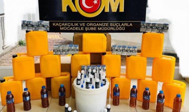 Adıyaman'da litrelerce sahte içki ele geçirildi
