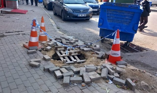 Edirne Keşan'da çukur tehlike saçıyor