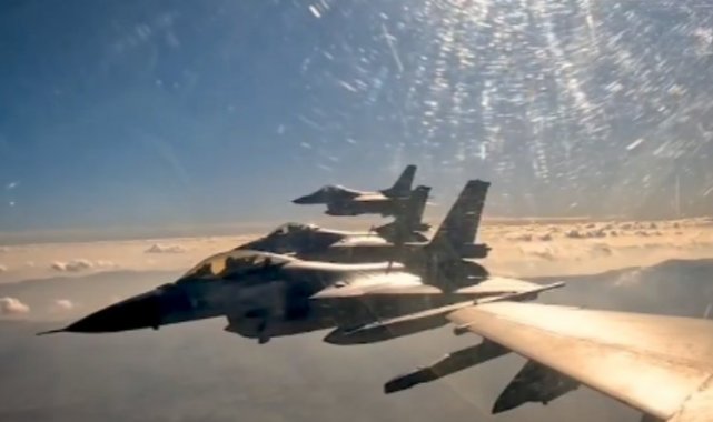 F-16'lardan gerçek mühimmatla tam isabet!