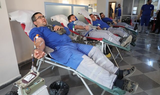 KASKİ personelinden örnek kan bağışı