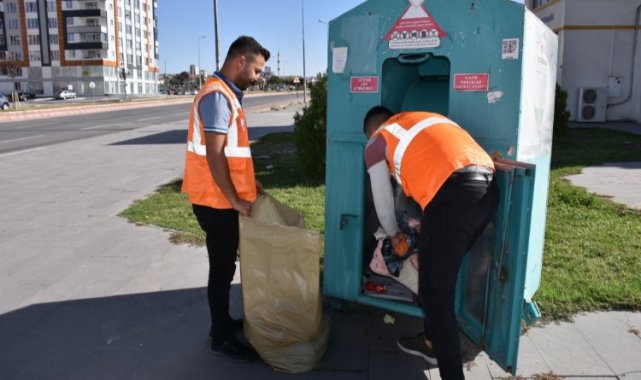 Kayseri Kocasinan 228 ton kıyafeti geri döndürdü