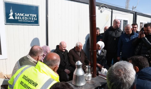 Bakan Soylu'dan Doğanşehir'deki depremzedelere ziyaret
