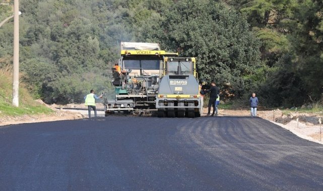 Bodrum'da asfalt çalışması sürüyor