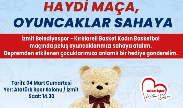İzmit Belediyespor depremzedeler için sahada