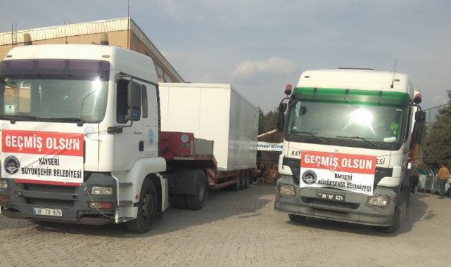 Kayseri'den deprem bölgesine tam destek