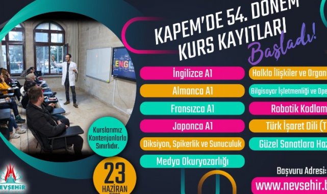 Yeni dönem KAPEM kurs kayıtları başladı