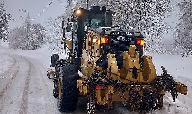 Osmangazi'de karlı yollara anında müdahale