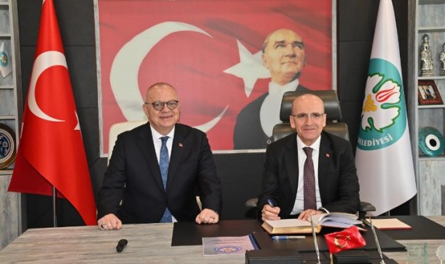 Bakan Şimşek'ten Başkan Ergün'e bütçe övgüsü