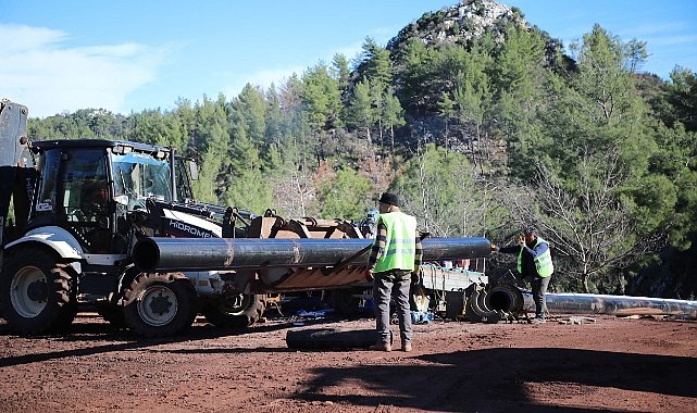Bozburun İçme Suyu Hattının 10 Kilometresi Tamamlandı