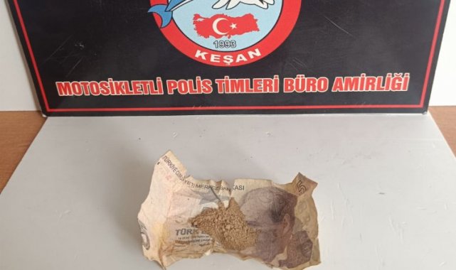 Keşan'da uyuşturucuya 1 gözaltı