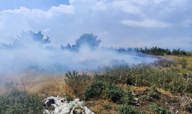 Boztepe Köyü'nde 200 dönümlük buğday ekili alan yandı