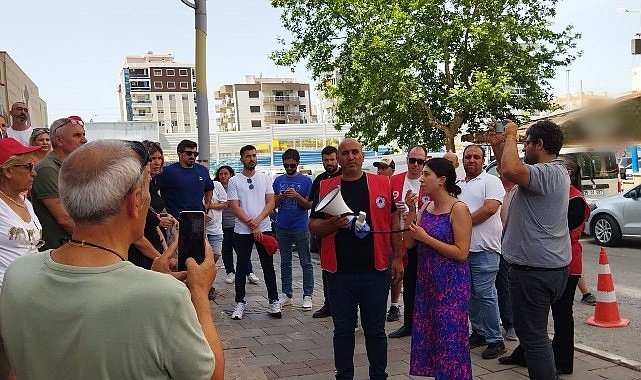 Çiğli Halk Temsilcileri Meclisi'nden işten atılan Çiğli Belediye işçilerine ziyarete
