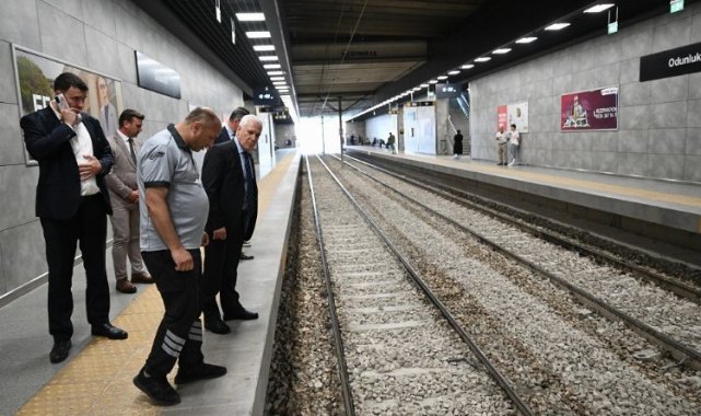 Bursa'da seferlerin normale döndüğü Odunluk İstasyonu'na ziyaret