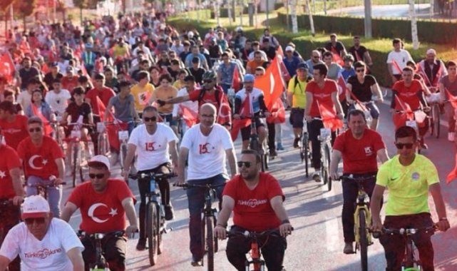 Kayseri'de 15 Temmuz'a özel bisiklet turu
