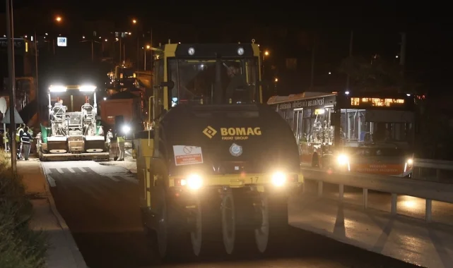 İsmet İnönü-2 Bulvarında gece çalışması başladı