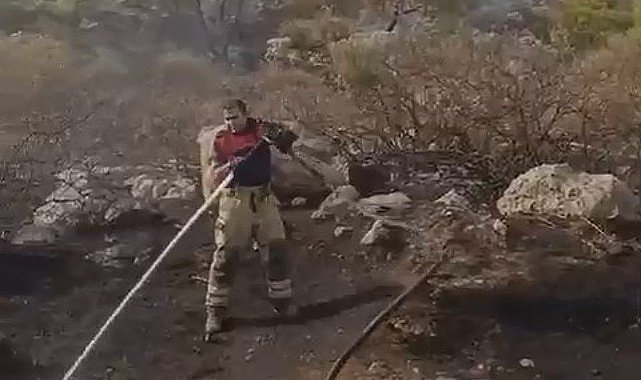 İki ilçede çıkan yangınlara İzmir İtfaiyesi'nden hızlı müdahale