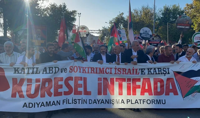 Adıyaman'da Filistin'e destek yürüyüşü