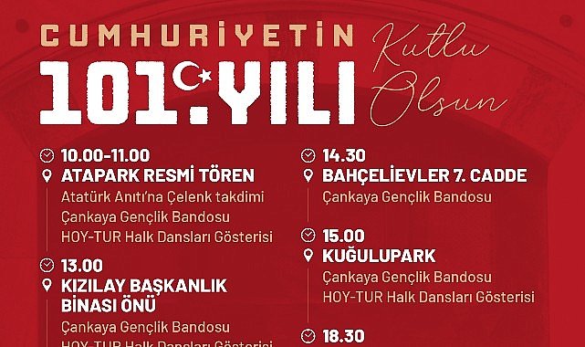 Hüseyin Can Güner: “Cumhuriyetimizin 101. yılında, cumhuriyetimizi yaşatma inancıyla Atamızın ebedi istirahatgahı Anıtkabir'deyiz.