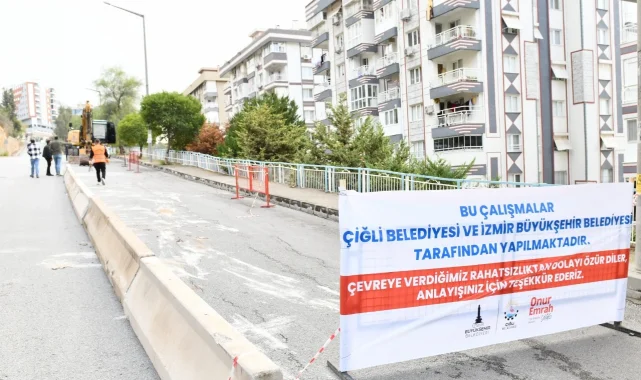 İzmir Çiğli'de heyelan bölgesine hızlı müdahale