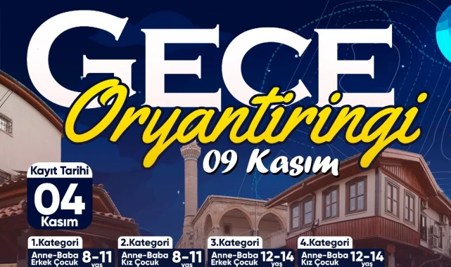 Konya'da 'Gece Oryantiringi'