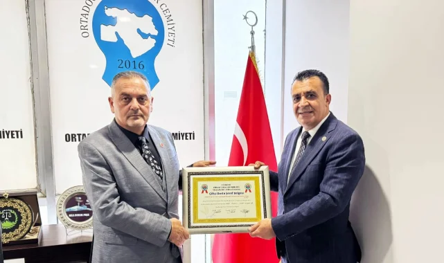 OGC Başkanı Aydın'a MZOB'tan 'Çiftçi Dostu Şeref Belgesi'