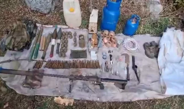 Pençe Kilit'te teröristlere ait silah ve malzemeler ele geçirildi