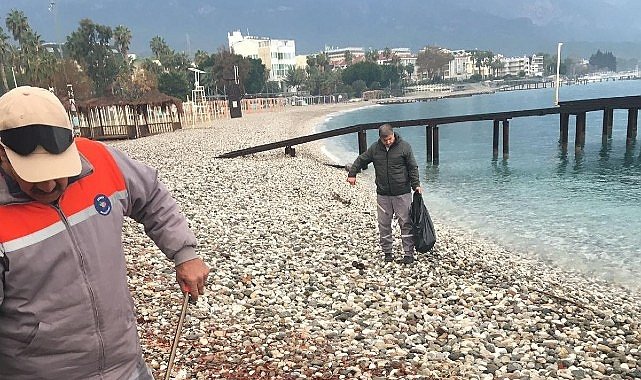 Kemer'de mıntıka temizliği