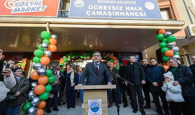 Başkan Tugay Menderes'te sosyal market açılışına ve iftara katıldı “Sosyal desteklere ihtiyacın olmadığı günleri görmek için çalışıyoruz