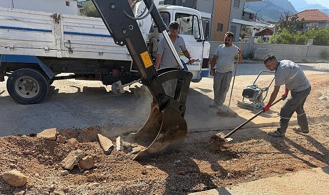 Kuzdere Mahallesi'nde yama çalışmaları