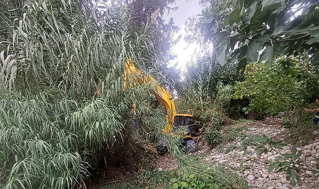 Kemer'de dere temizliği çalışmaları