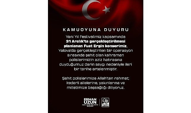 Konser Erteleme Duyurusu