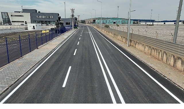 Railport'ta asfalt ve yol çizgileri tamamlandı