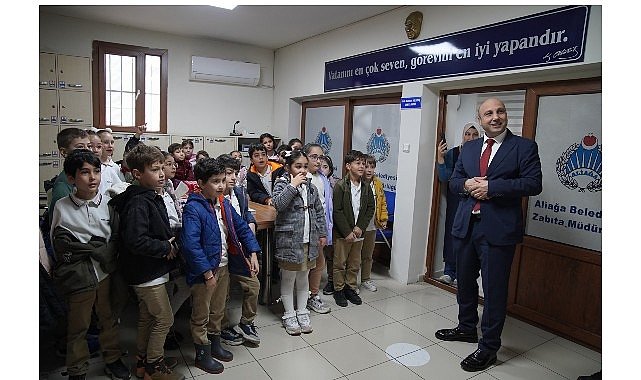 Aliağa Belediyesi Zabıta Müdürlüğü Minik Misafirlerini Ağırladı