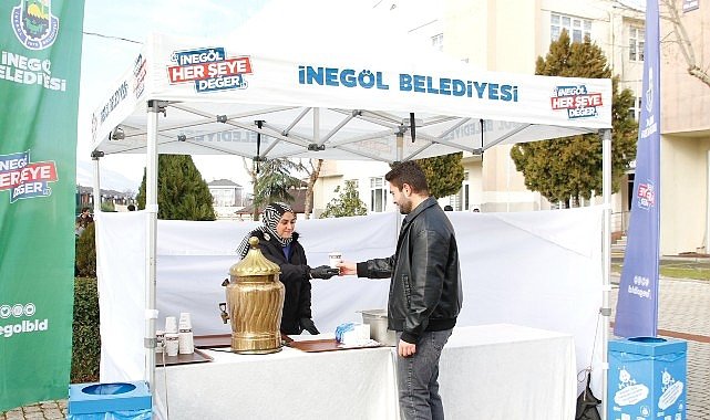 İnegöl Belediyesi'nden Öğrencilere Ücretsiz Çorba İkramı